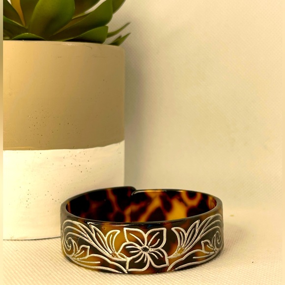 Tortoise Shell Bangle Bracelet Antique Samoa Hawaiian Polynesian - Picture 1 of 10